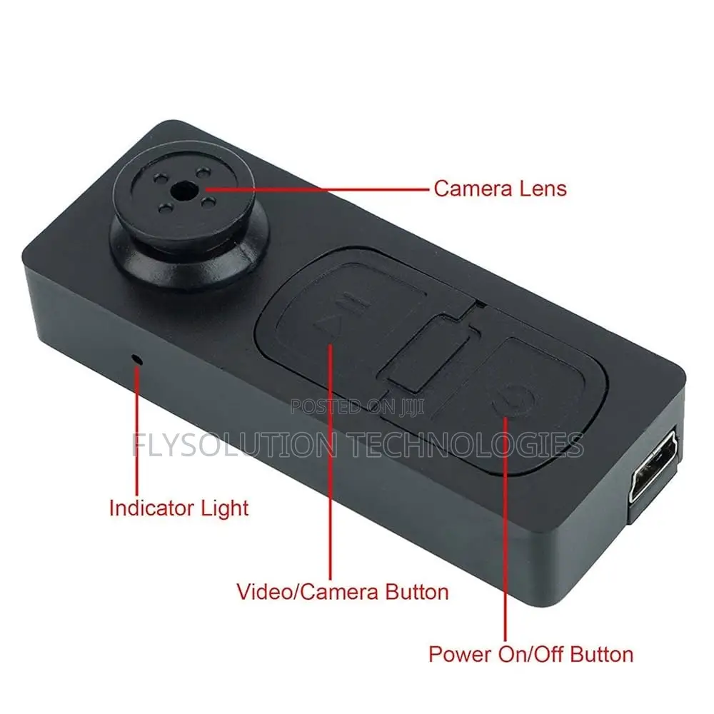 Spy Hidden Camera Hd S918 CCTV Button Camera With Sd Card Slot