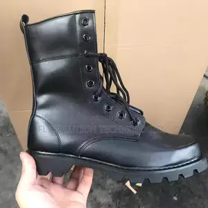High Quality Leather Combat Black Tactical Boots for Military