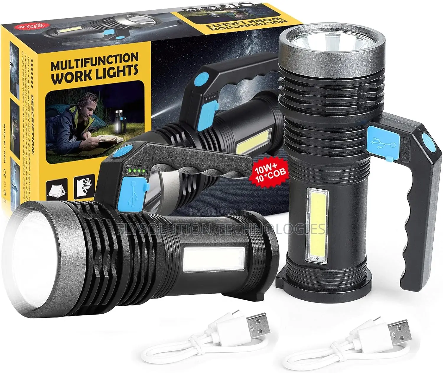 10000 Lumens Led Flashlight High Lumens Usb Rechargeable Flashlight
