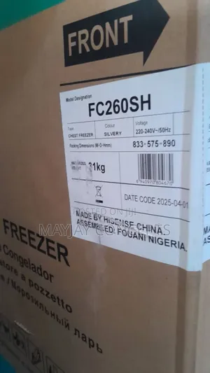 Hisense 198litres Chest Freezer-Fresher Food●Fast Freeze Fc260sh