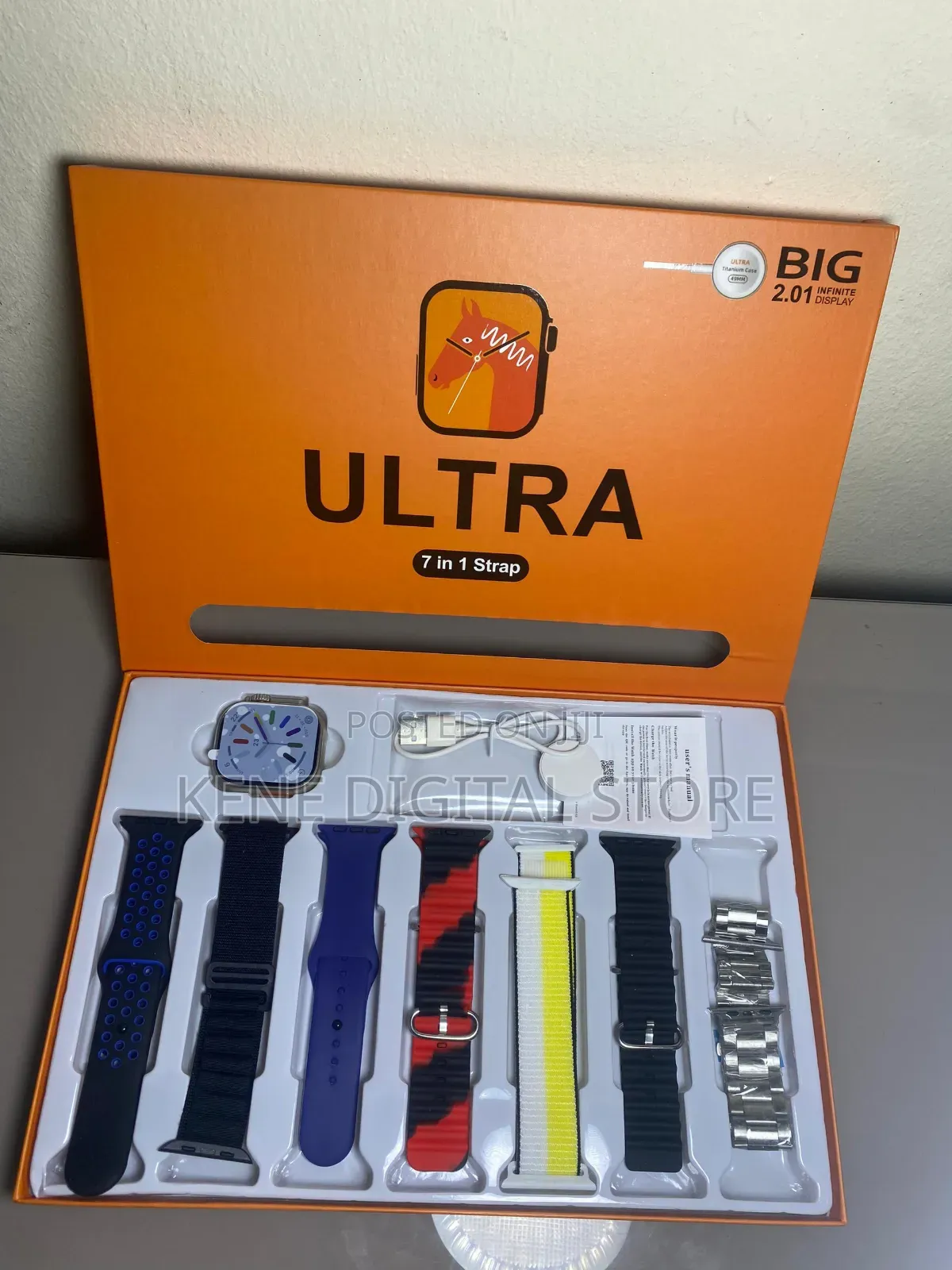 ​Ultra 7in1 Smartwatch Health Tracker 7 Interchangeable Straps