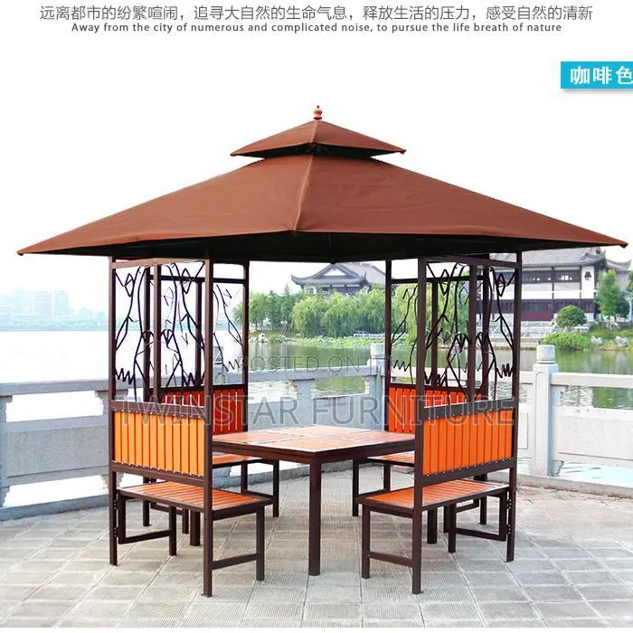 Modern Outdoor Table and Chairs With Canopy