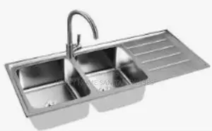 Kitchen Sink, Double Bowl Single Tray.