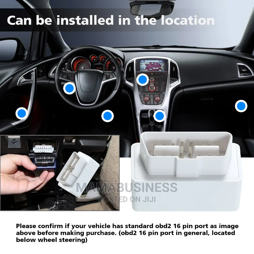 OBDII Auto Diagnostic Car Scanner Tool Code Reader - White