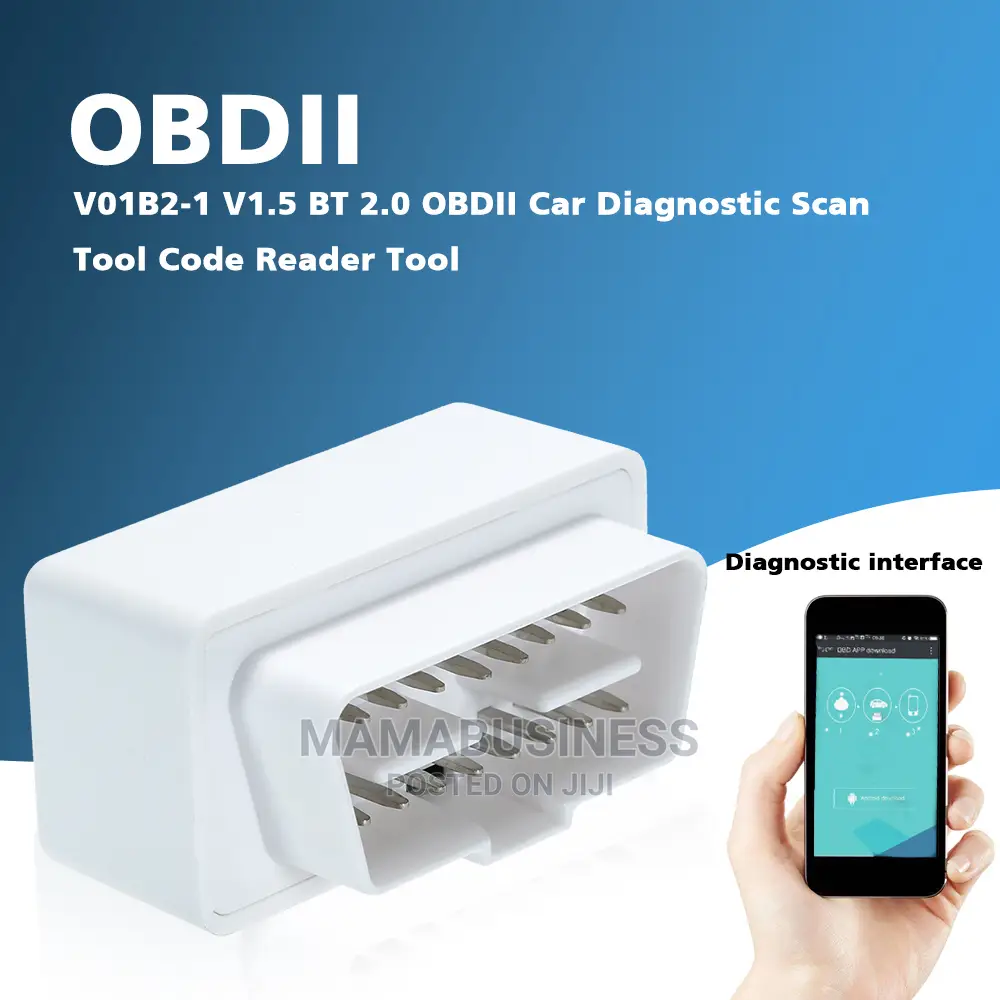 OBDII Auto Diagnostic Car Scanner Tool Code Reader - White