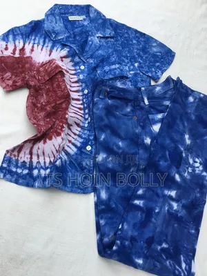 Adire Trauser and Shirt for Ladies Trauser Length Is 40