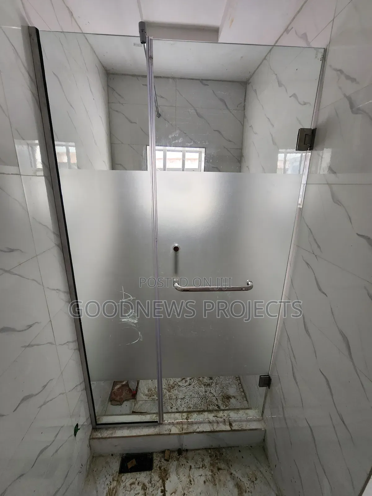 Half Frosted Shower Glass