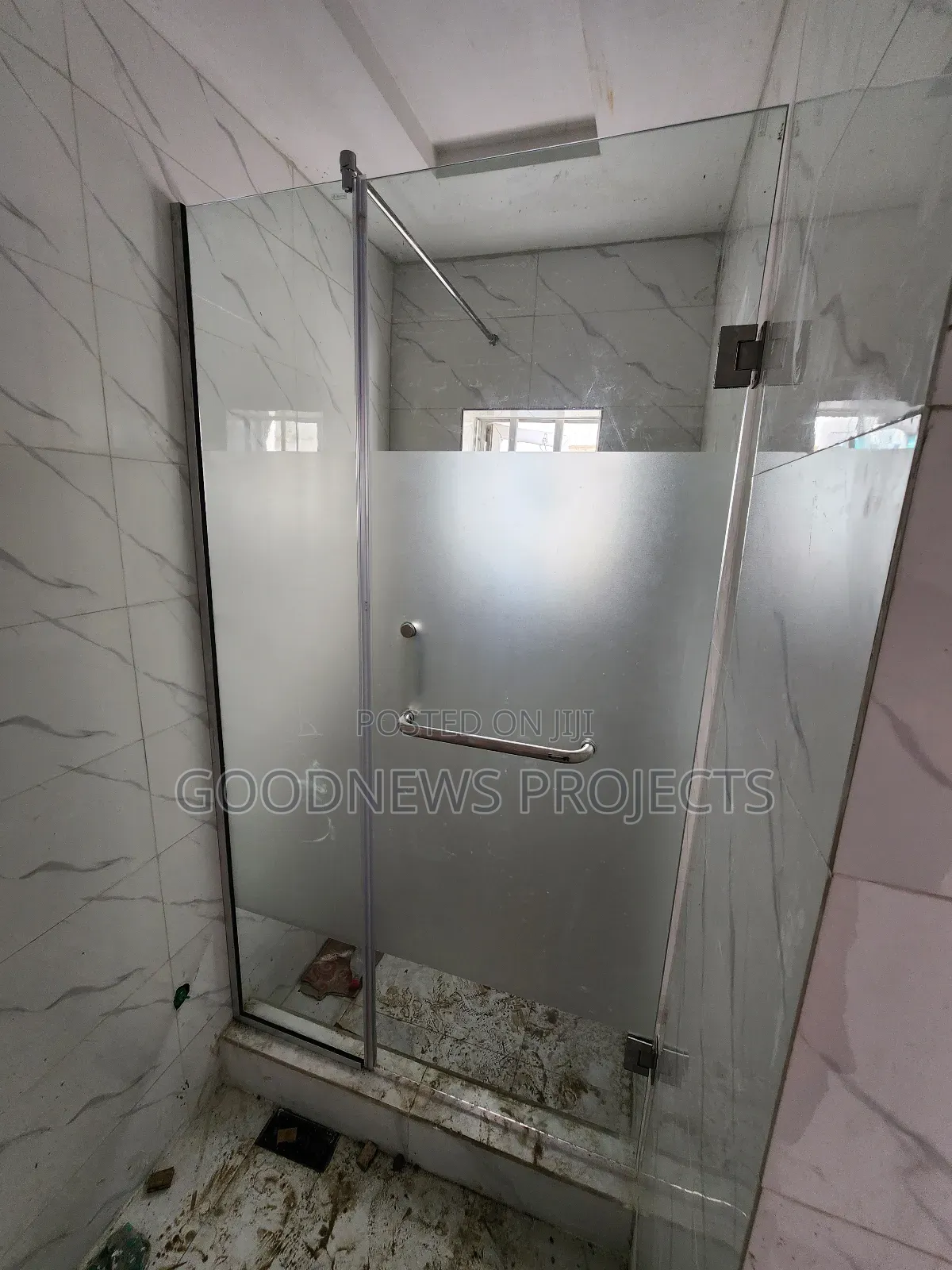 Half Frosted Shower Glass