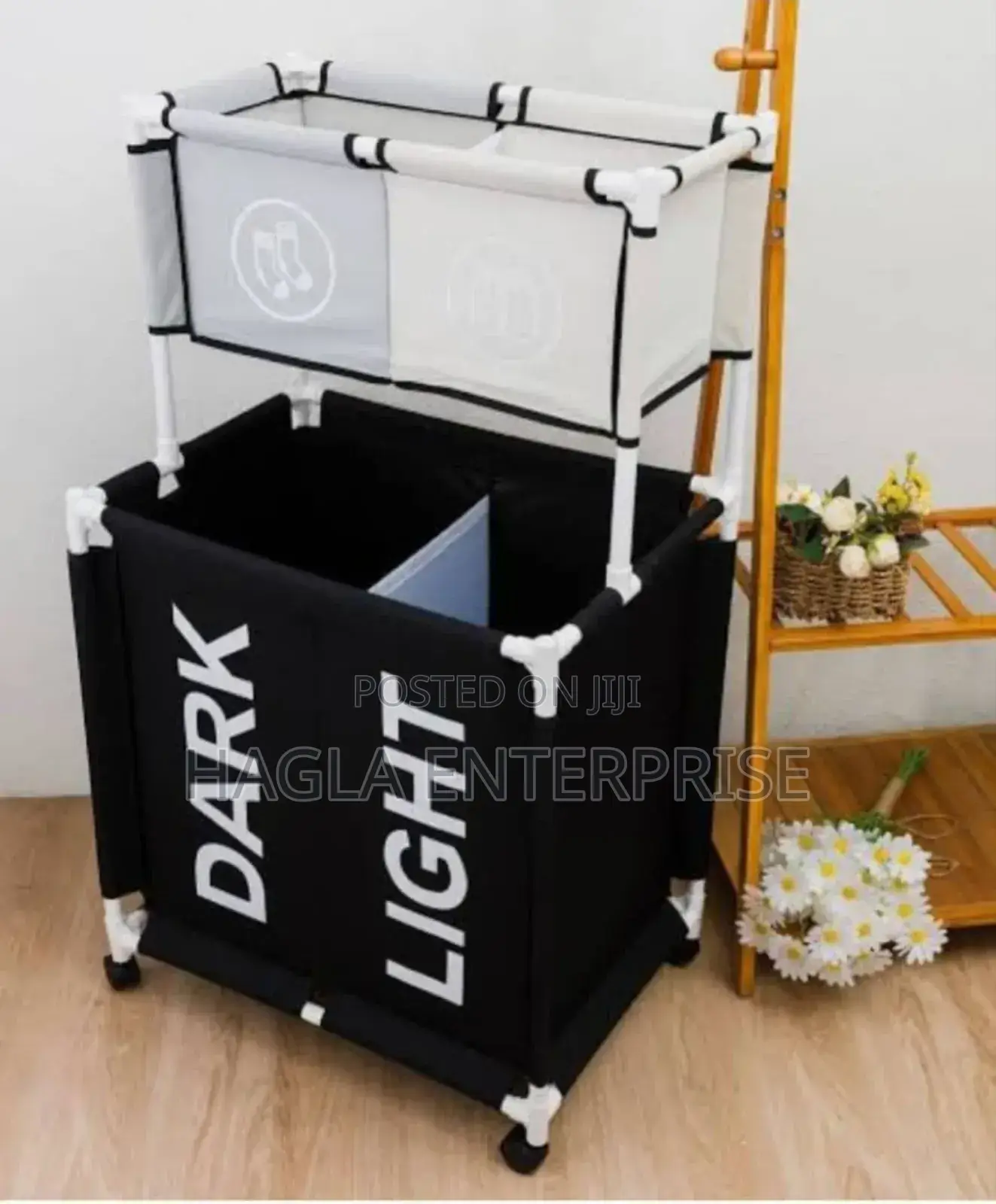 High Quality Double-layer Laundry Basket With 2 Compartments