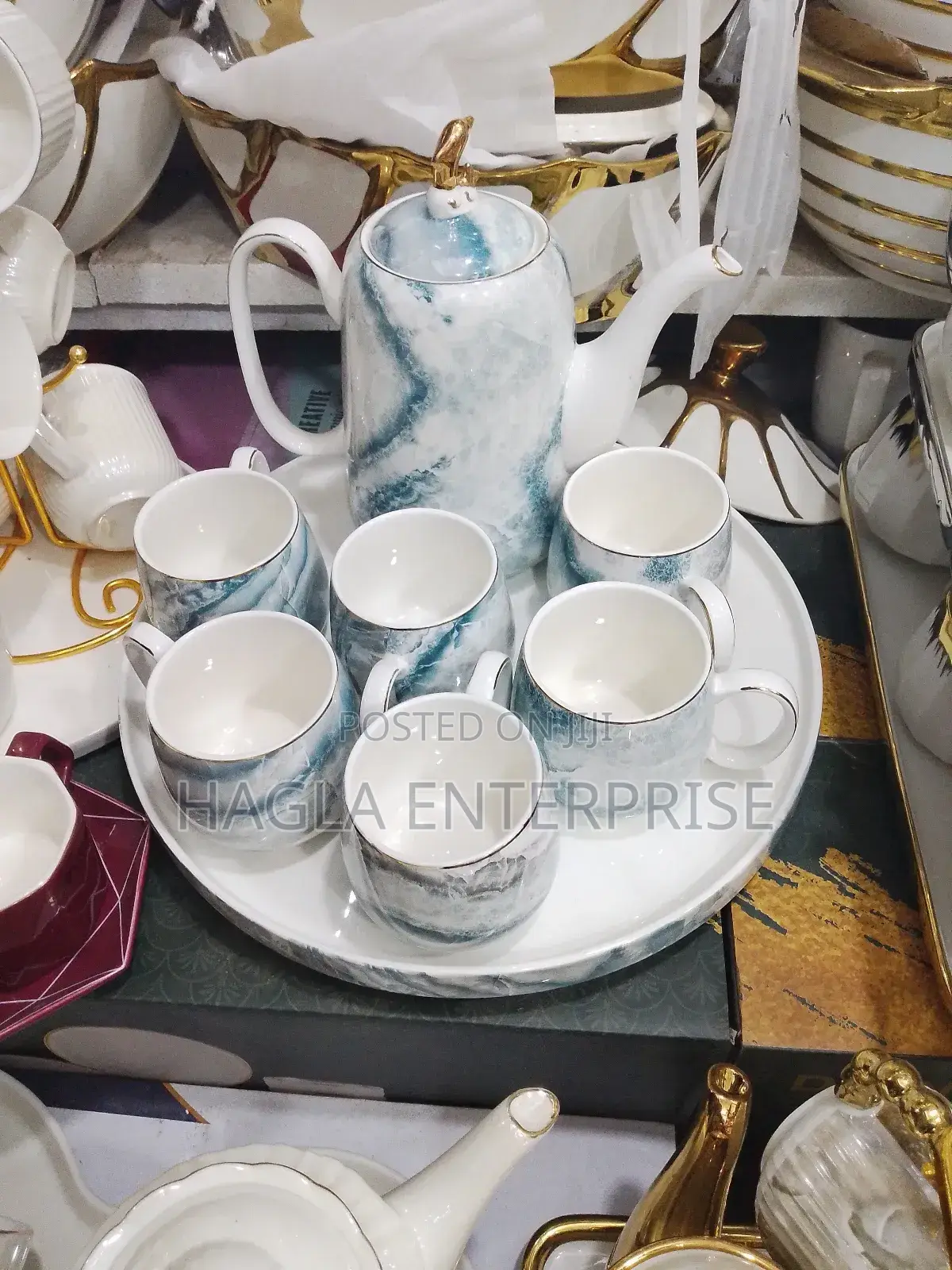 8 Prices Tea Cup,Jug and Spinning/Turning Tray