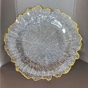 50 Pieces Acrylic Spiral Charger Plate