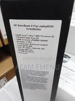 New Laptop HP OmniBook X Flip 14" 16GB Intel Core Ultra 7 SSD 1T