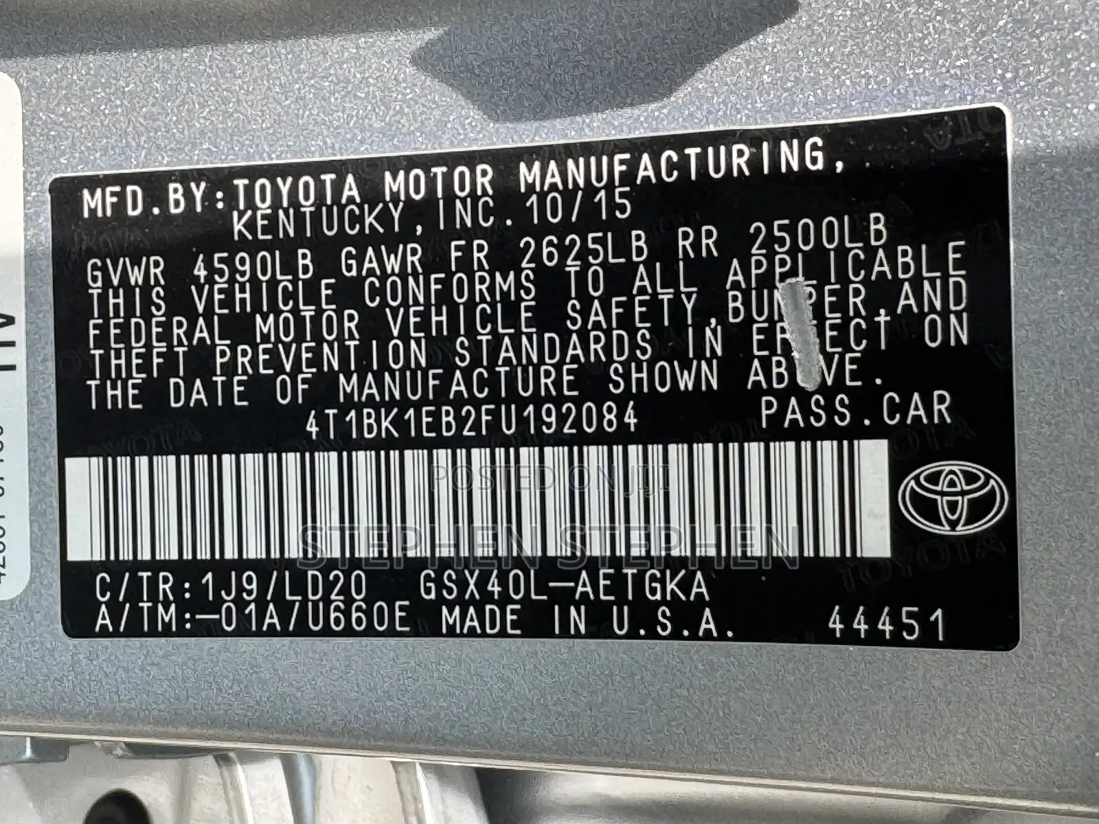 Toyota Avalon 2015 Silver