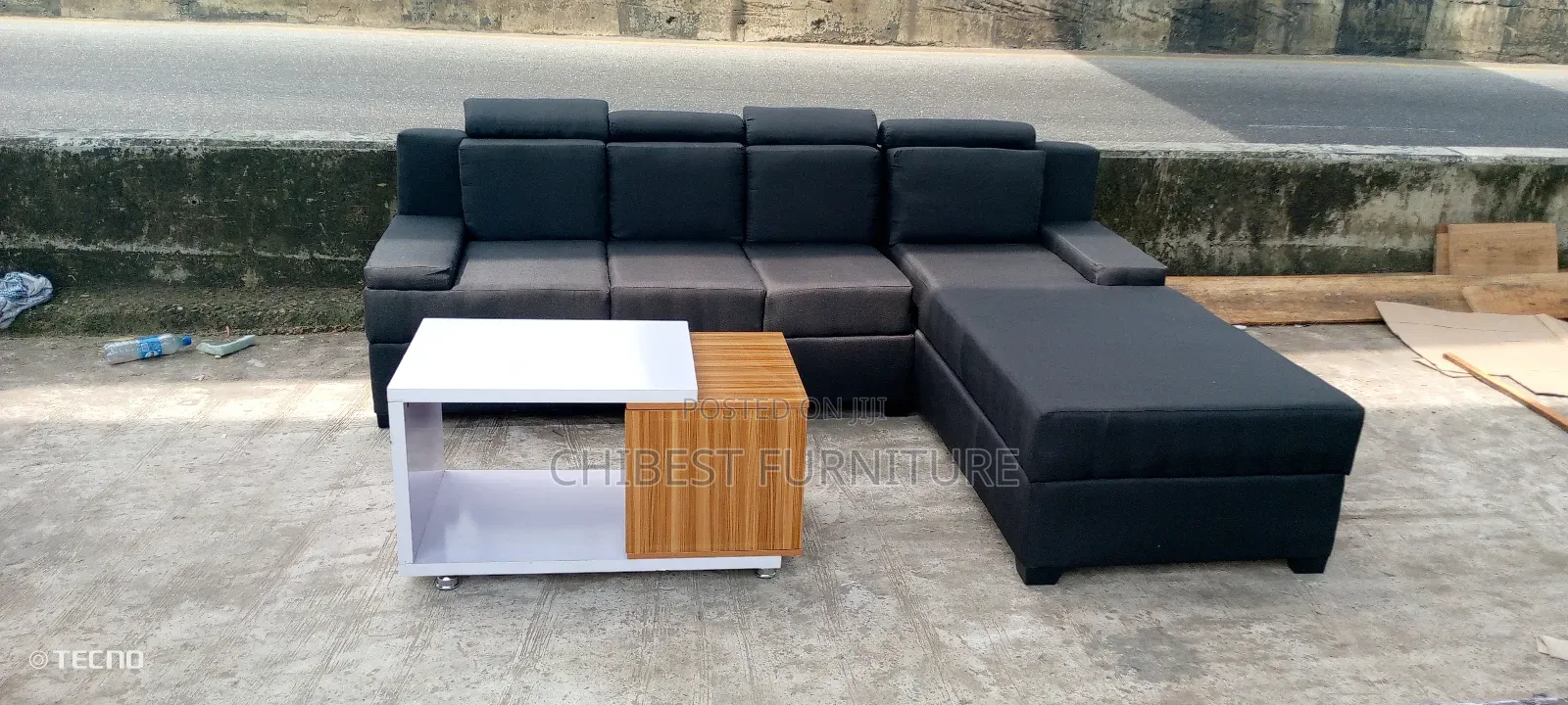 Simple Styled L Shape Sofa Sets With Center Table