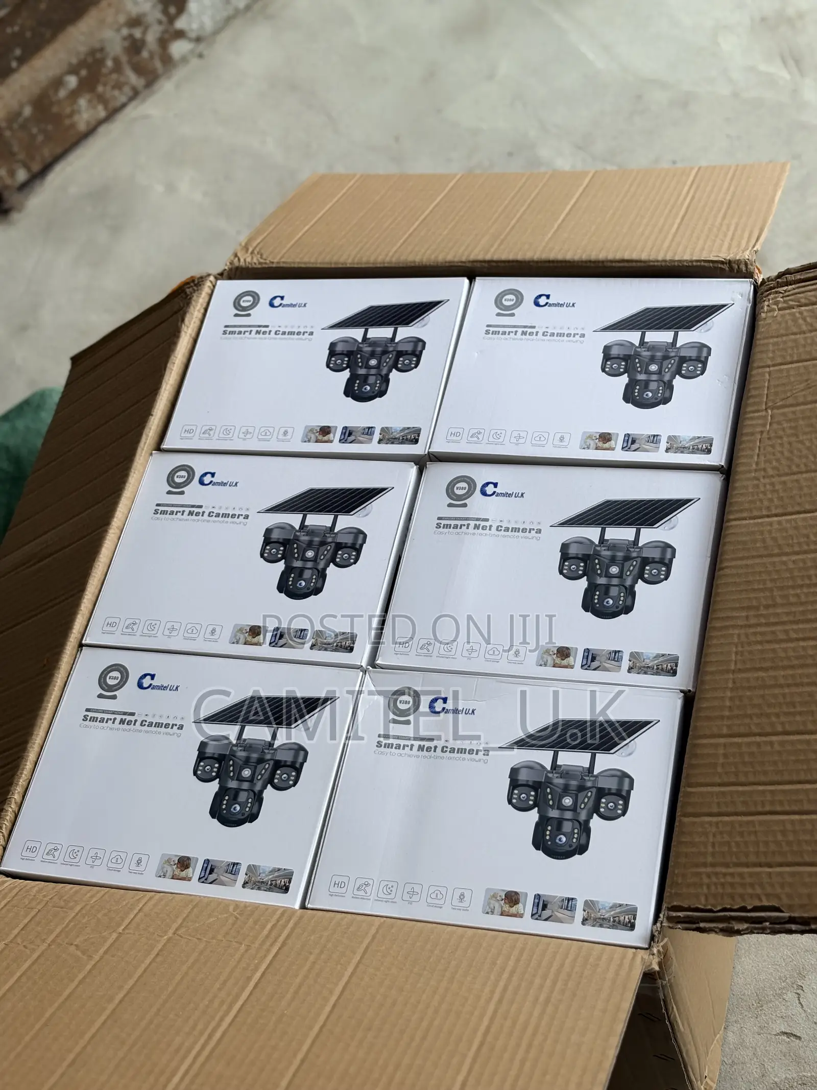V380 Pro 3-Lens Solar Smart Security Camera