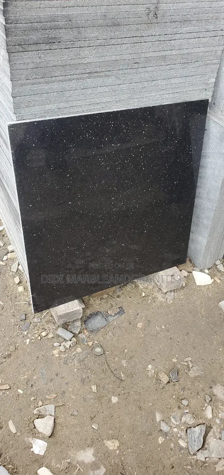Black Galaxy Granite Tiles 60x60