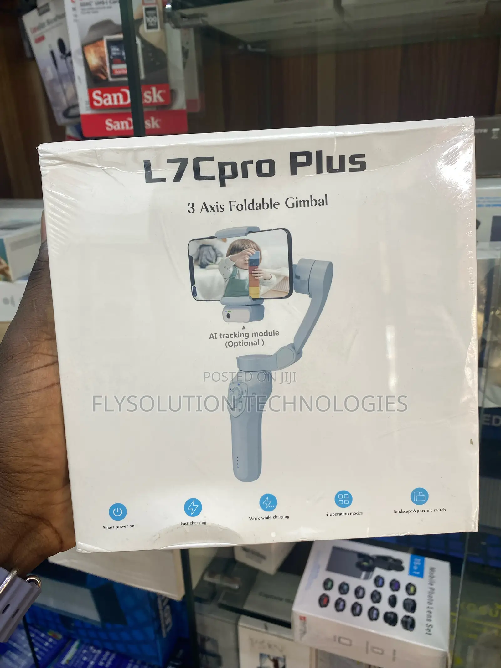 L7cpro Plus 3 Axis Foldable Gimbal Ai Auto Tracking