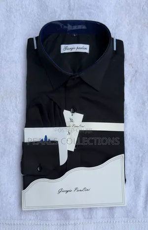 Black and Grey Color Office Dress Shirt for Men