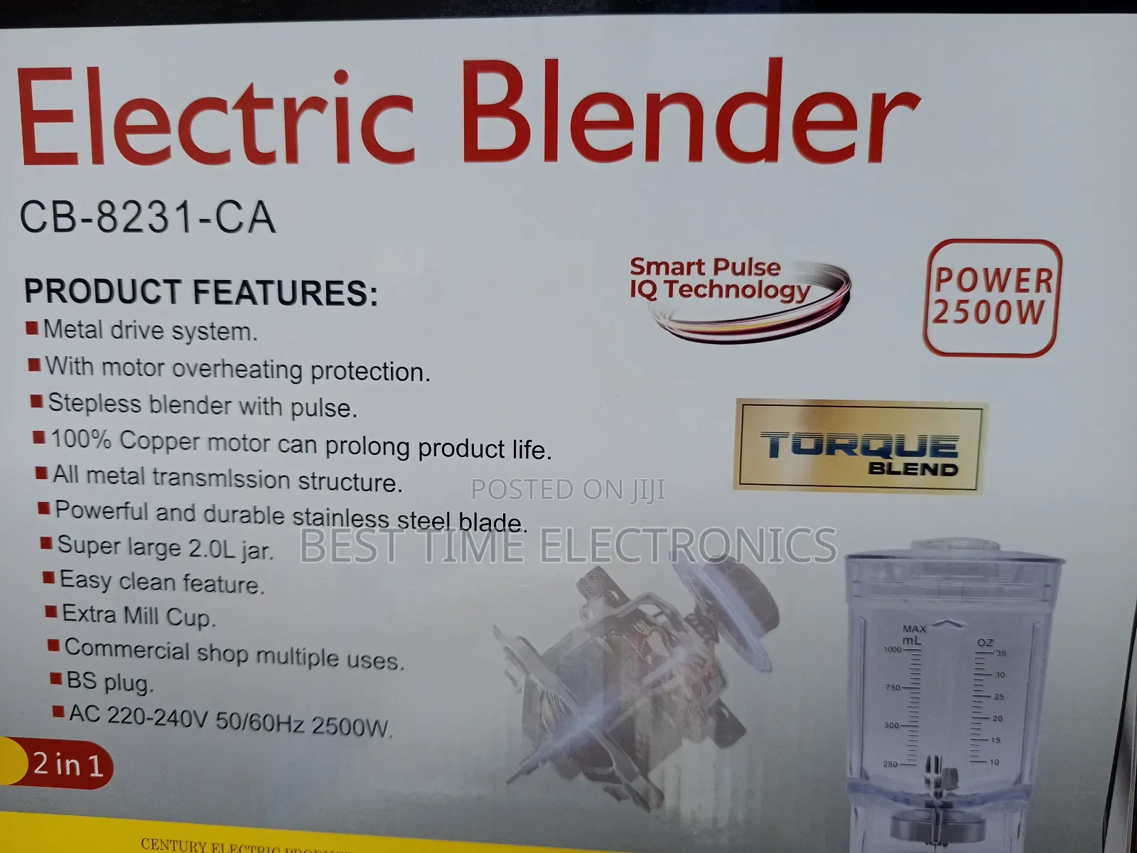 Powerful Century Electric Torque Blender