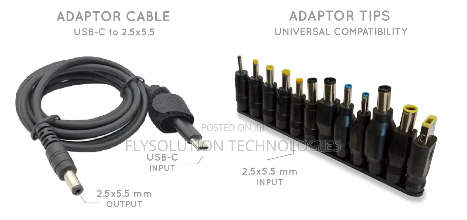 Laptop Power Plugs - 65 Watts - Usb-C Cable and Adaptor Set