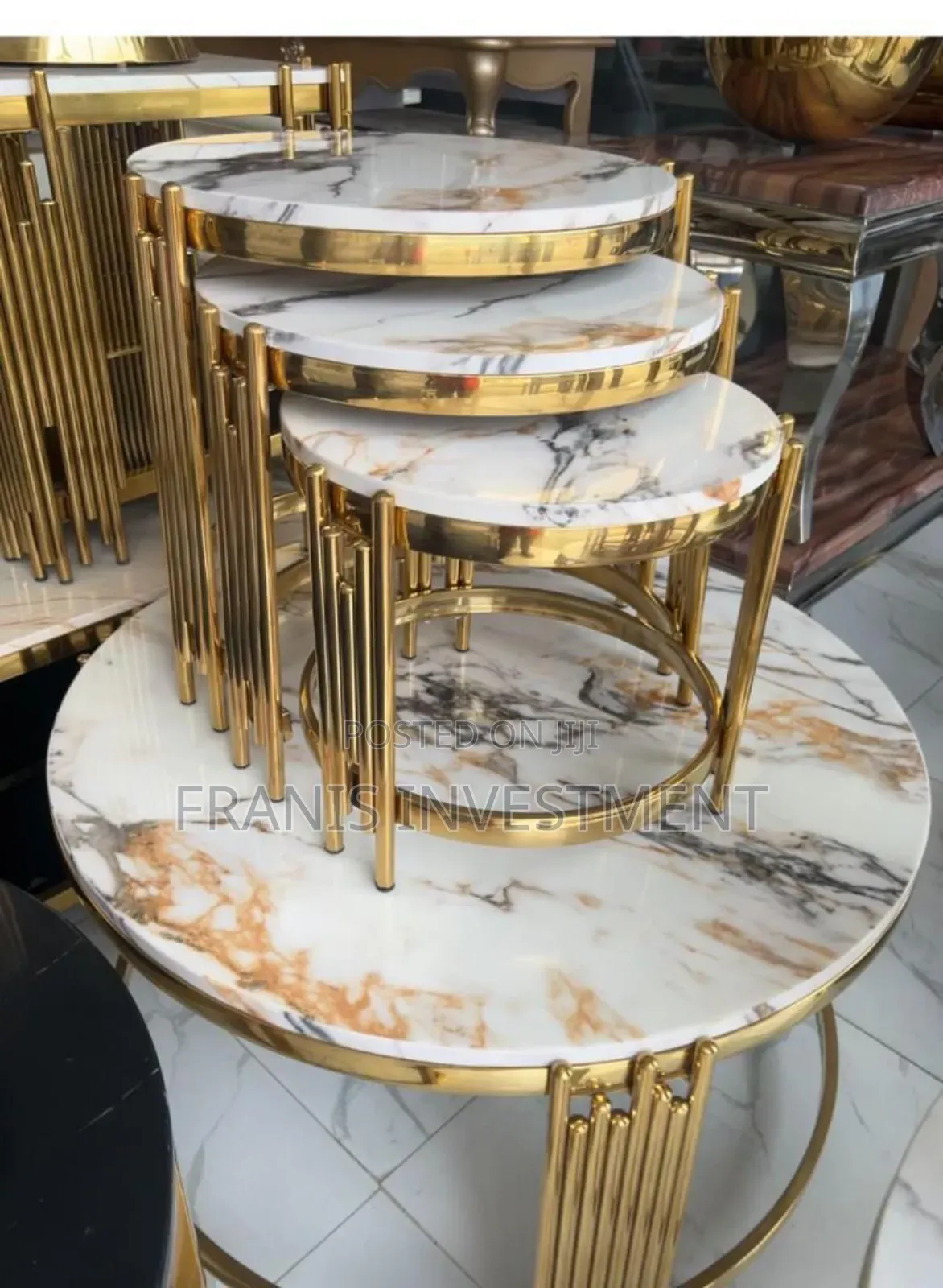 Marble Center Table Set