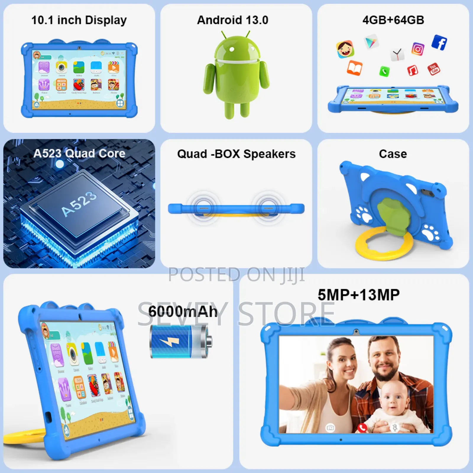 Child Tablet Android 13.0 Wlfl Writing Tablet For Kids Educational