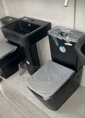 Black Water Closet With Washer Hand Basin Available