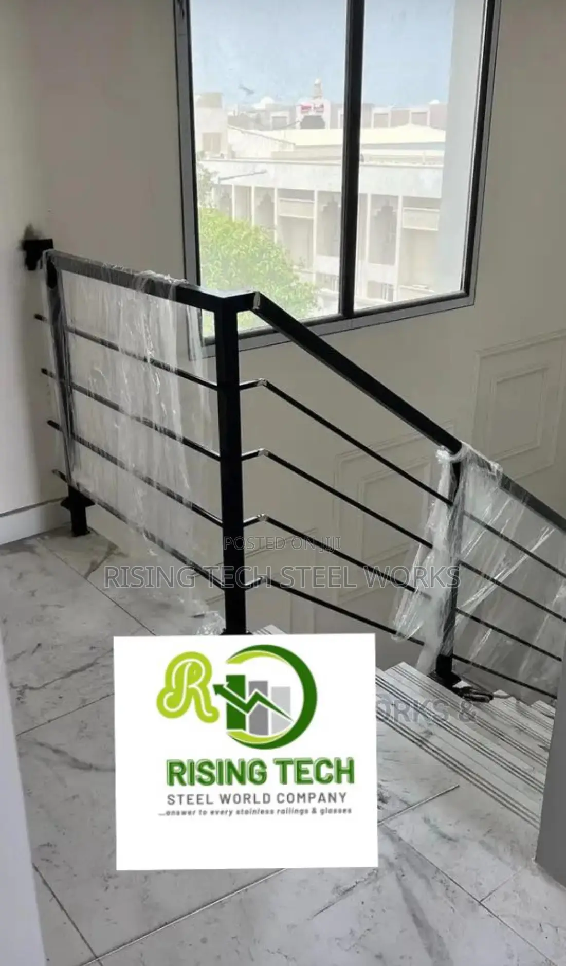 Black Square Pipe Railings