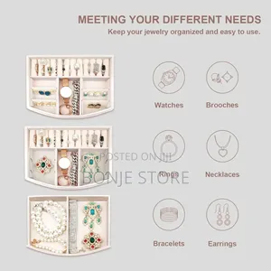 Multi-layer Leather Jewelry Box Good -quality, Large-capacity