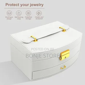 Multi-layer Leather Jewelry Box Good -quality, Large-capacity
