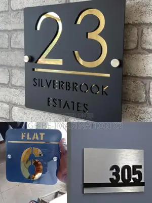 Door Apartment Signage