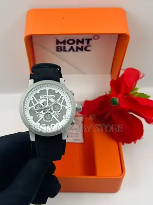 High Quality Luxury Mont Blanc Leather Wristwatch