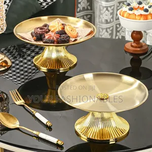 Gold Plate Cake and Food Display Stand