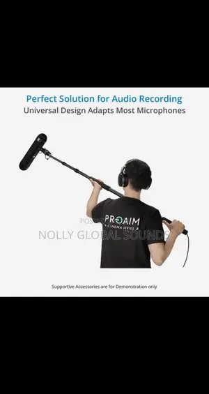 Portable Handheld Boom Pole and Shotgun Mic,4section Extendable Length