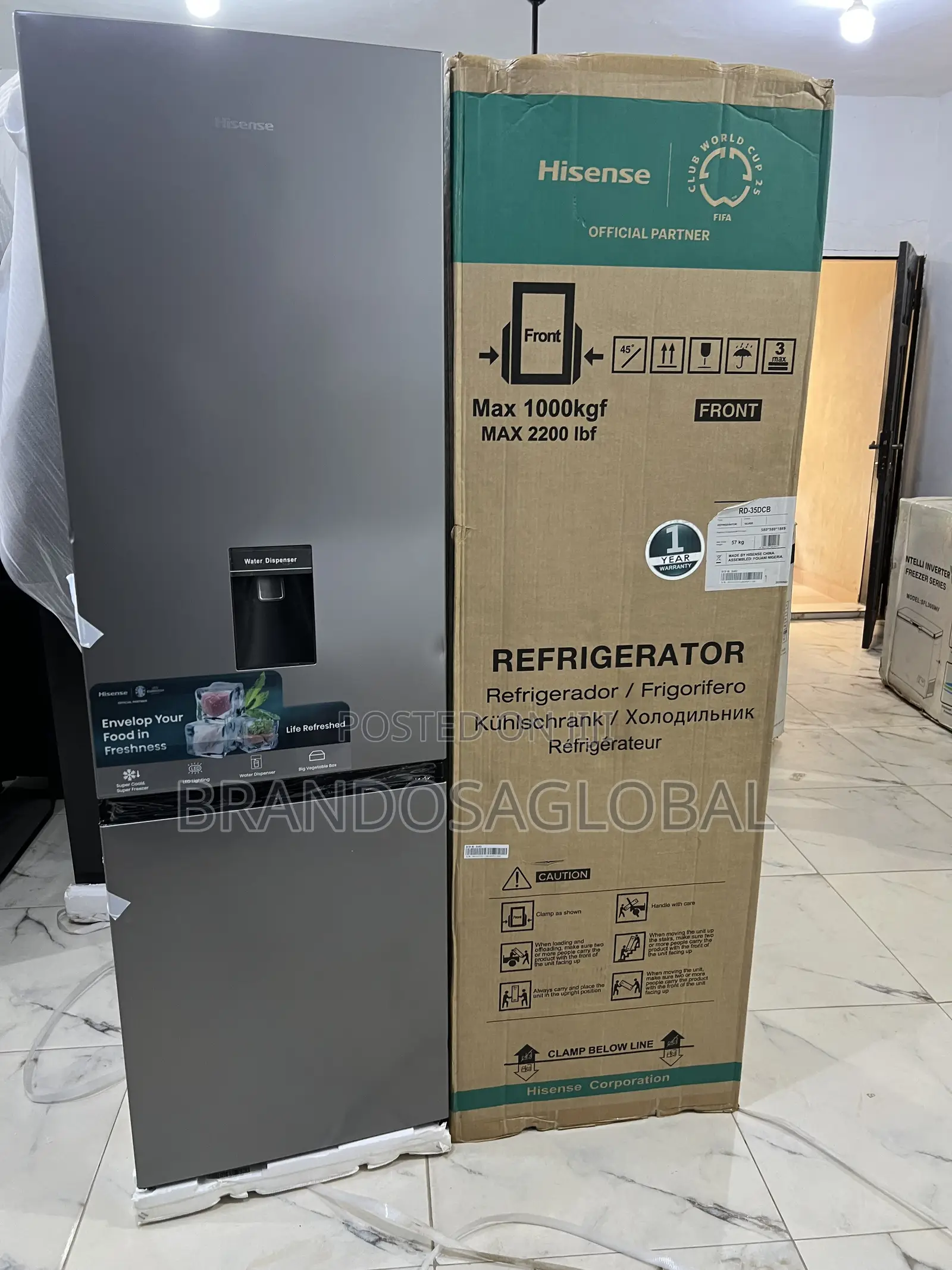 Hisense Bottom Freezer Refrigerator 264l (35dcb-Rd).