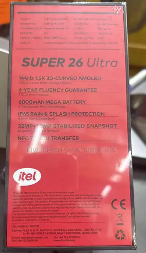 New Itel S26 Ultra 256 GB White