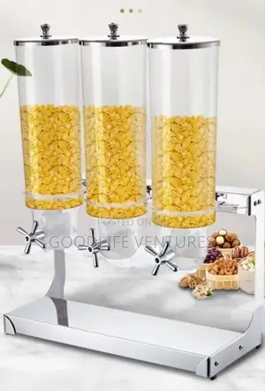 Commercial Stainless Steel Triple Cereal Dispenser