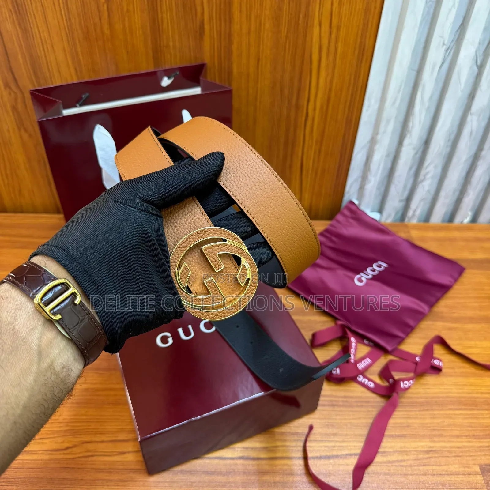 Gucci Reversible Belt With Interlocking G Buckle