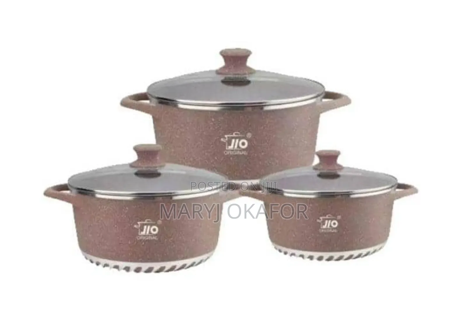 3pcs Big Size Granite Cookware Set