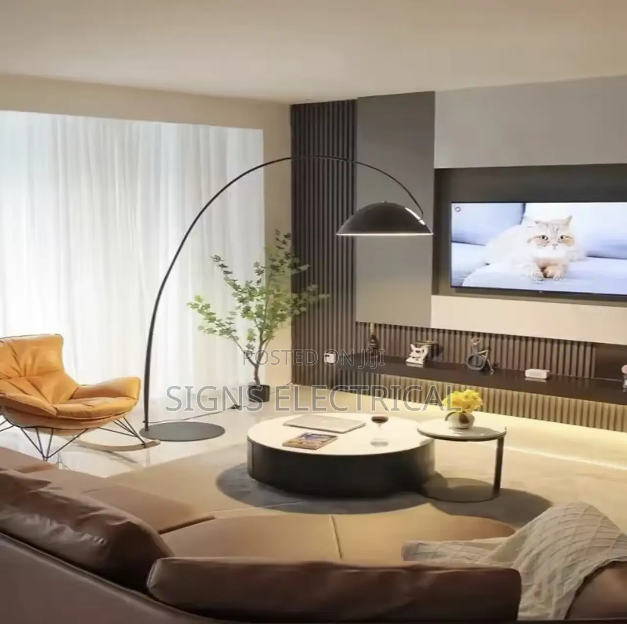 Living Room Floor Lamp, Ambient Lamp Next To Sofa,