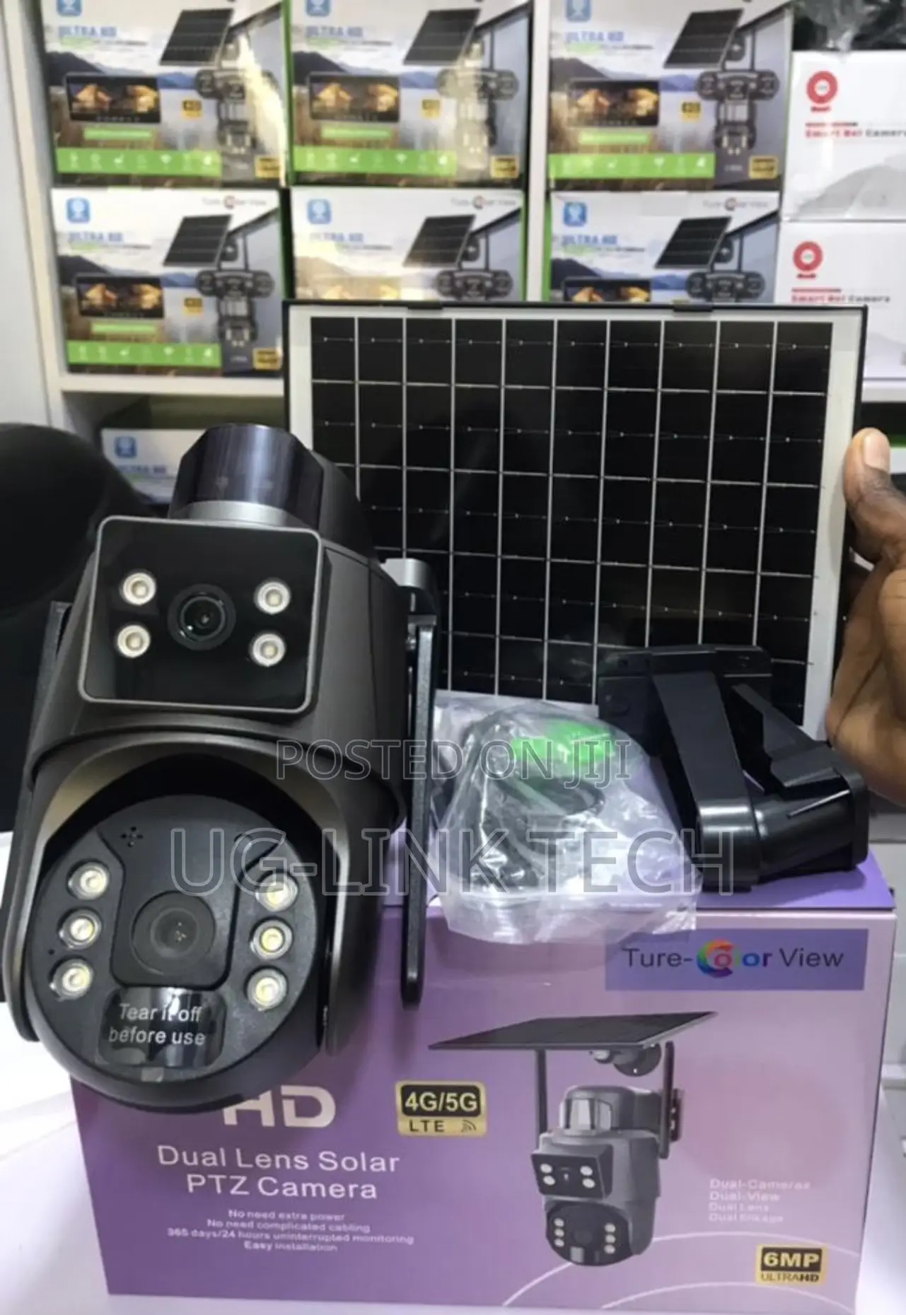 Ubox Dual Lense Solar 4g PTZ Camera