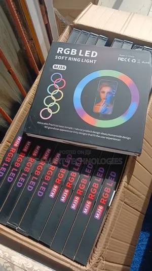 14 Inches RGB Ringlight With 3 Phone Holder and Light Stand