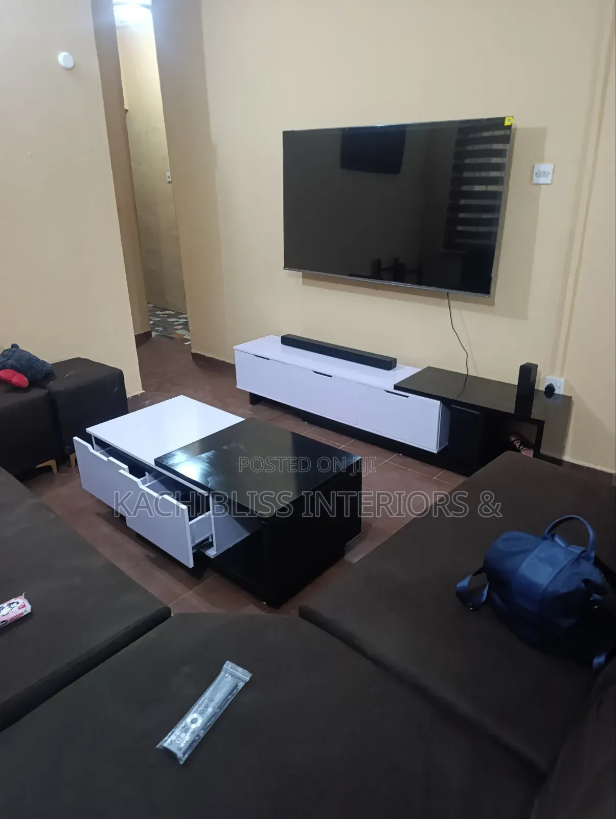 7ft Premium Tv Console and 4ft Center Table