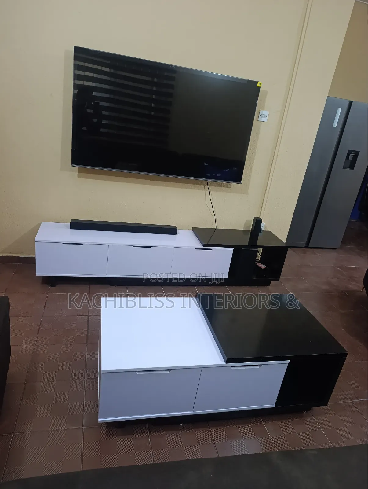 7ft Premium Tv Console and 4ft Center Table