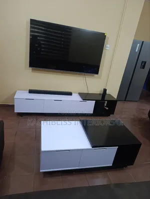 7ft Premium Tv Console and 4ft Center Table