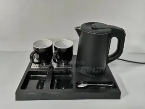 Hotel Room Kettle With Tray and Cup