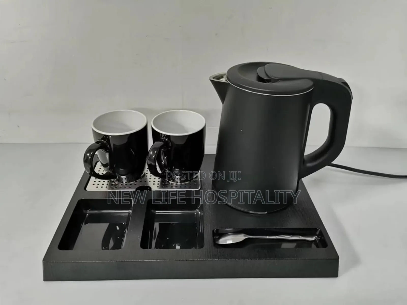 Hotel Room Kettle With Tray and Cup