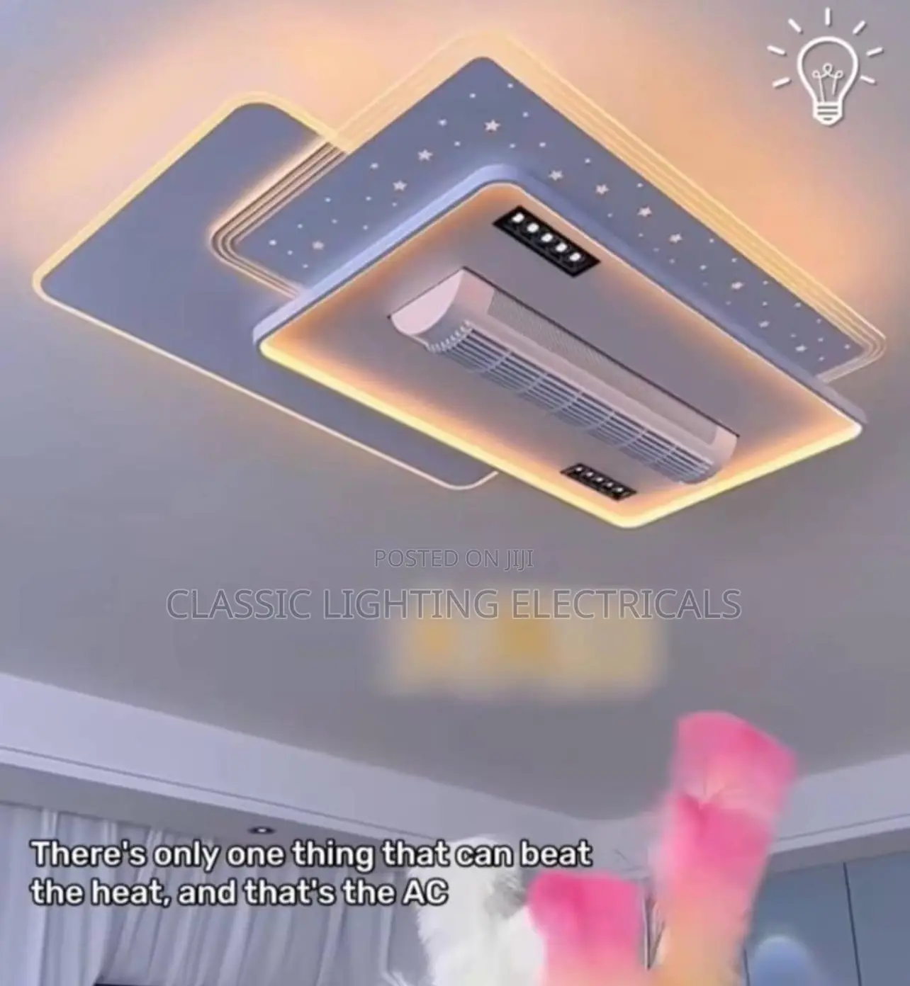 Invisible Bladeless Led Ceiling Fan Light Remote Control Fan