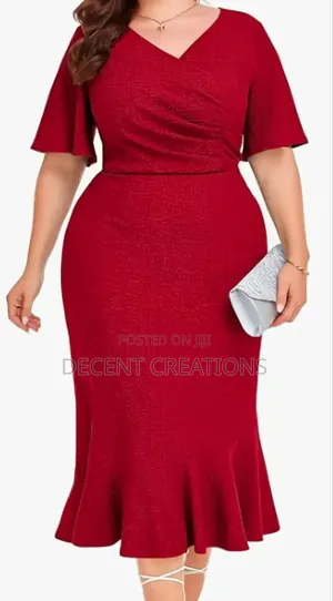 Mid - Year Promo: Brand New Plus Size Red Gown. Size 1xl.