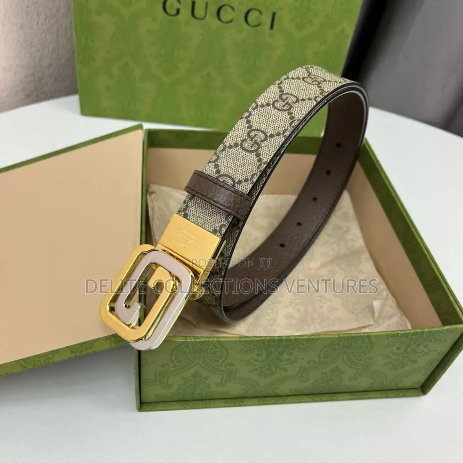 Gucci Reversible Belt With Interlocking G Buckle